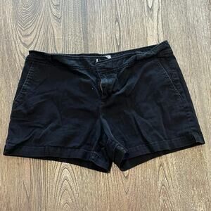 Soho Jeans New York & Company Chino Shorts Mid Rise Cotton Blend Black Size 12